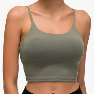 olive green sports bra tank